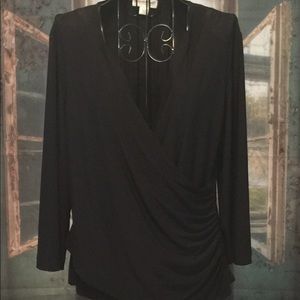 Coldwater Creek faux wrap blouse